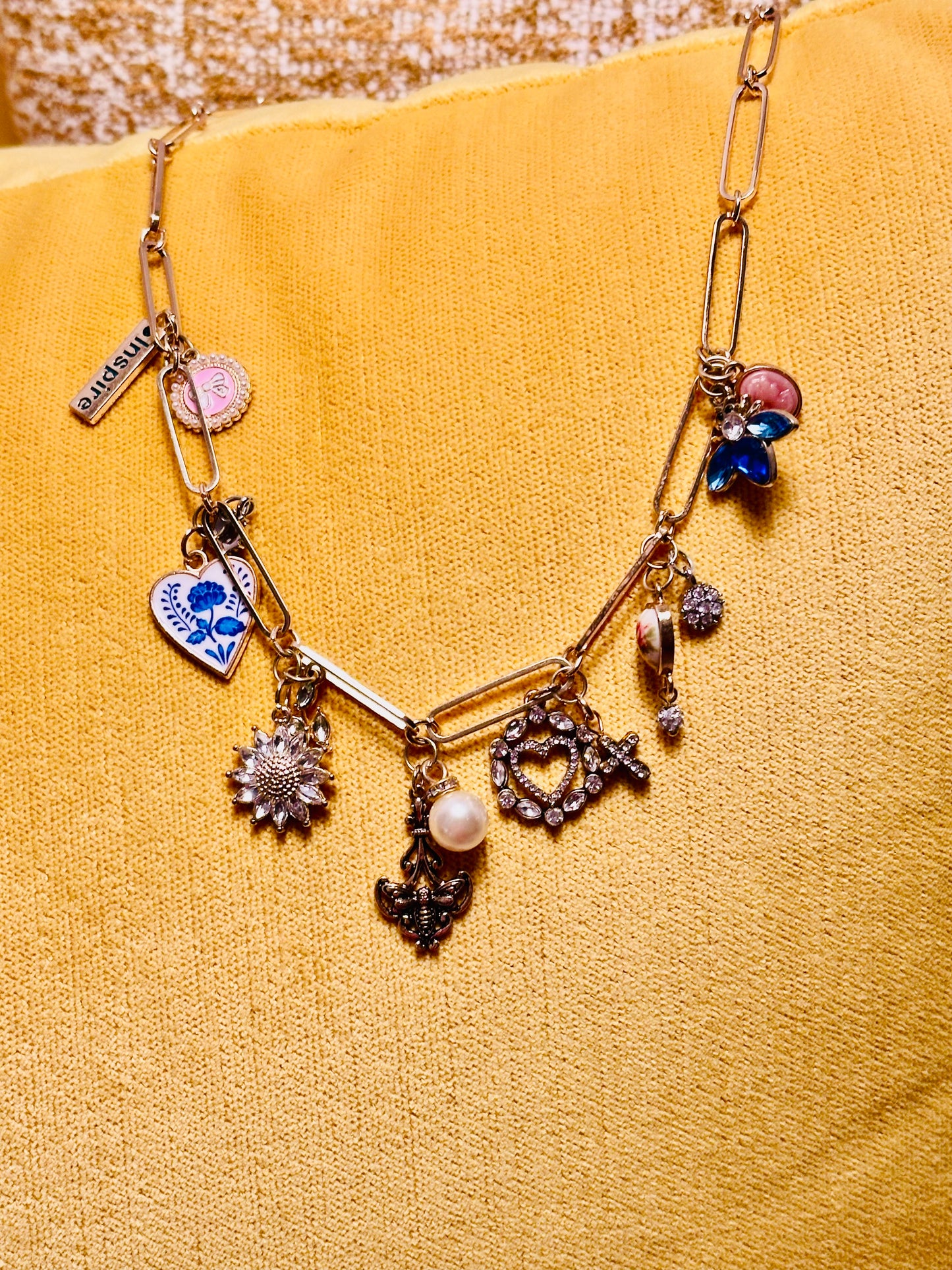 Charm necklace kit with chain