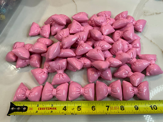 Faux Leather Stuffed Bows-2 pieces