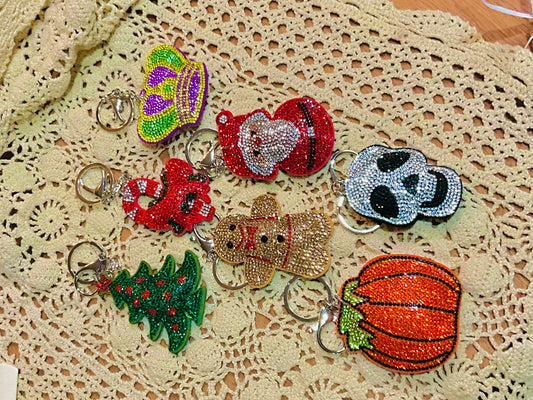 Holiday Bling Keychains