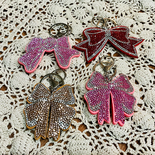 Glam Bow Bling Keychains