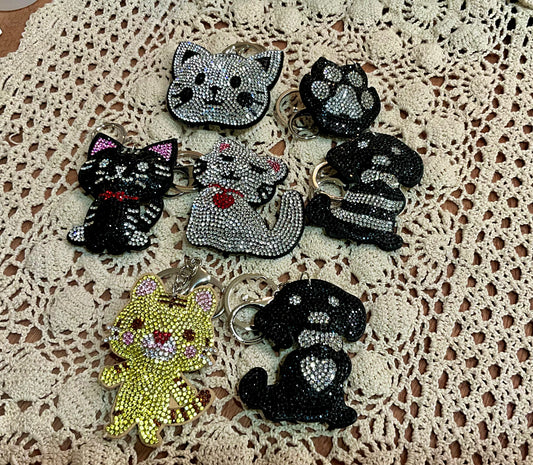 Cats & Dogs Bling Keychain