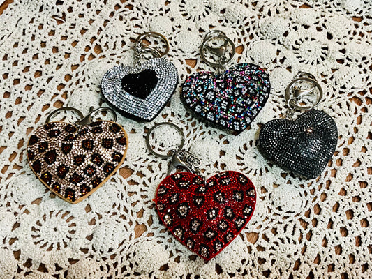 Radiant Heart Bling Keychains