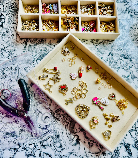Charm necklace kit with chain
