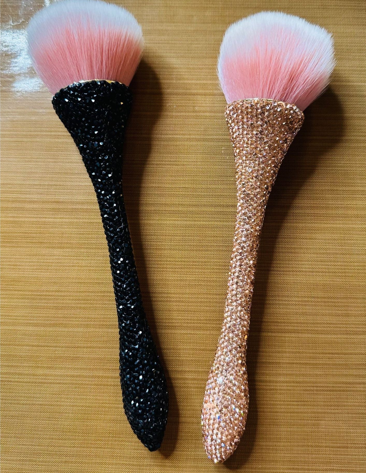 Luxury Cosmetic Brushes with Rhinestone Handles